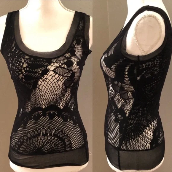 Jean Paul Gaultier | Tops | Jean Paul Gaultier Mesh Lazer Cut